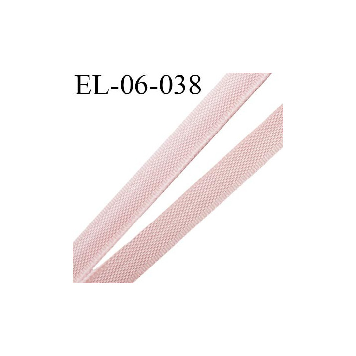 Elastique 6 mm fin spécial lingerie polyamide élasthanne couleur rose clair fabriqué en France largeur 6  mm prix au mètre