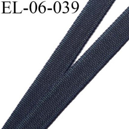 Elastique 6 mm fin spécial lingerie polyamide élasthanne couleur gris foncé  fabriqué en France largeur 6  mm prix au mètre