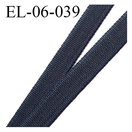 Elastique 6 mm fin spécial lingerie polyamide élasthanne couleur gris foncé fabriqué en France largeur 6 mm prix au mètre