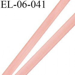 Elastique 6 mm fin spécial lingerie polyamide élasthanne couleur saumon coraillé fabriqué en France largeur 6 mm prix au mètre