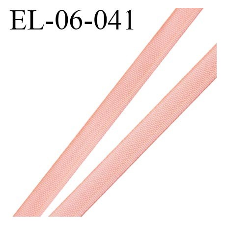 Elastique 6 mm fin spécial lingerie polyamide élasthanne couleur orange coraillé fabriqué en France largeur 6 mm prix au mètre