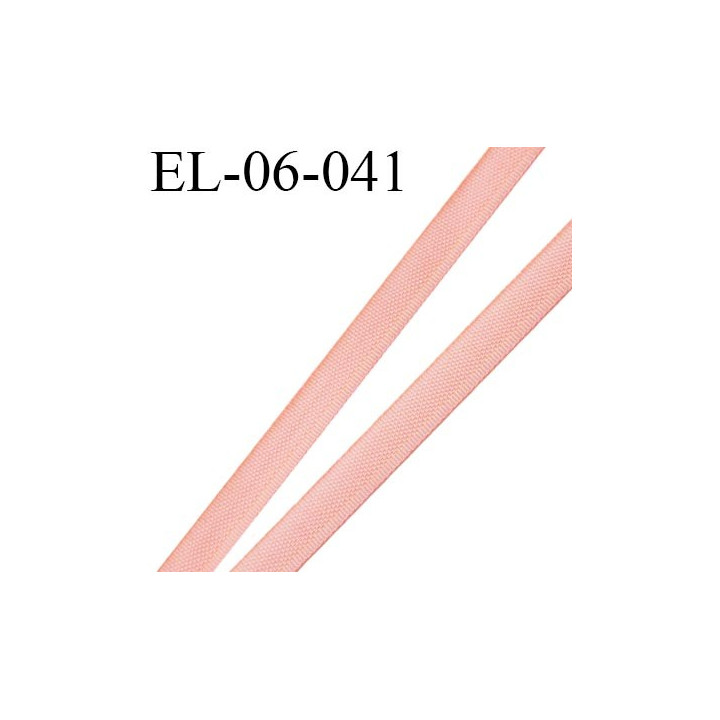Elastique 6 mm fin spécial lingerie polyamide élasthanne couleur orange coraillé fabriqué en France largeur 6  mm prix au mètre