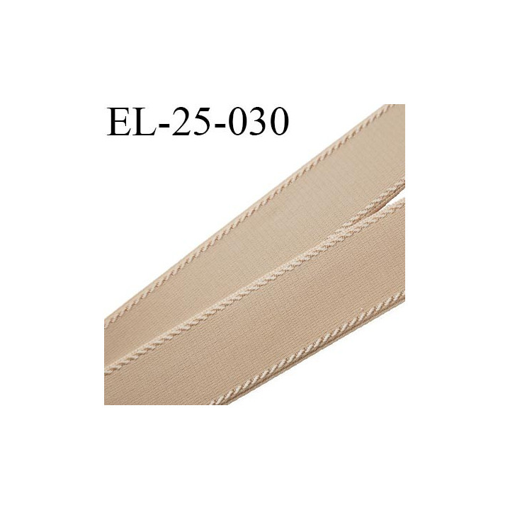 Elastique 25 mm bretelle bande soutien sg lingerie chair légèrement brillant  Fabriqué en France largeur 25 mm prix au mètre