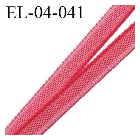 Elastique 4 mm fin spécial lingerie polyamide élasthanne couleur rose coraillé fabriqué en France largeur 4 mm prix au mètre