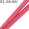 Elastique 4 mm fin spécial lingerie polyamide élasthanne couleur rose coraillé fabriqué en France largeur 4 mm prix au mètre