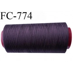 Cone 5000 m fil mousse polyamide n°120 couleur prune longueur 5000 mètres bobiné en France