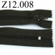 fermeture éclair longueur 12 cm couleur vert kaki non séparable zip nylon largeur 2.5 cm