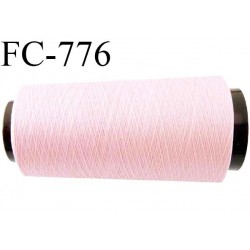 Cone de 5000 m fil polyester n° 120 couleur rose clair longueur de 5000 mètres bobiné en France