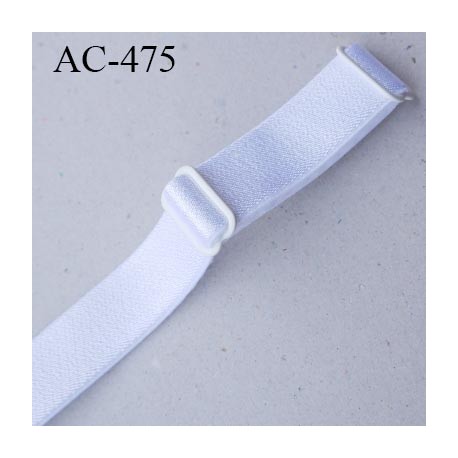 Bretelle 16 mm lingerie SG couleur blanc brillant haut de gamme finition 2 barettes prix a la pièce