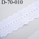 Dentelle anglaise 70 mm en coton couleur blanc largeur 70 mm prix au mètre