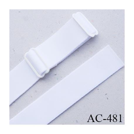 Bretelle 20 mm lingerie SG couleur blanc haut de gamme finition 2 barettes prix a la pièce