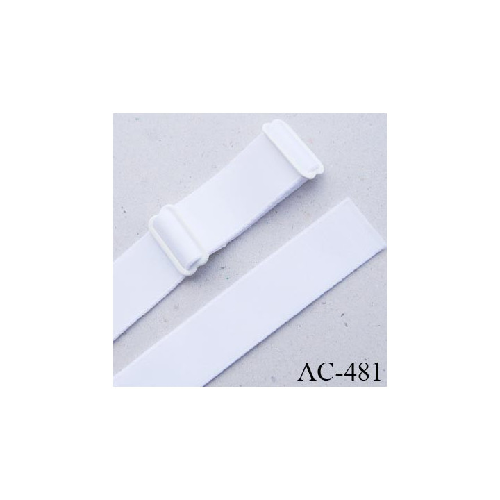 Bretelle 20 mm lingerie SG couleur blanc haut de gamme finition 2 barettes  prix a la pièce