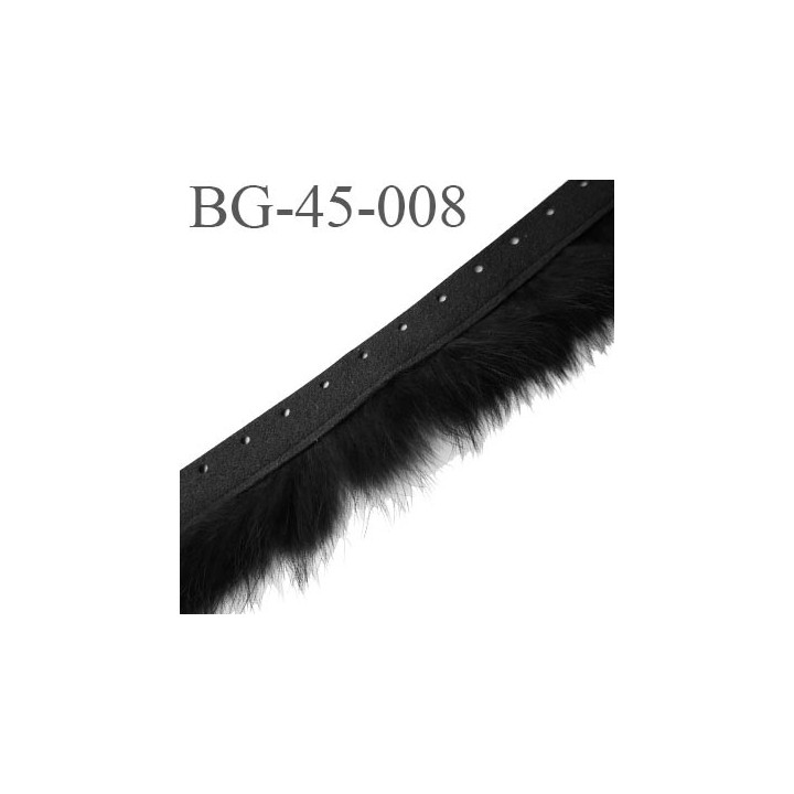 Galon ruban 45 mm en poils de lapins largeur de la bande style peau 20 mm largeur du poils 25 mm prix au mètre