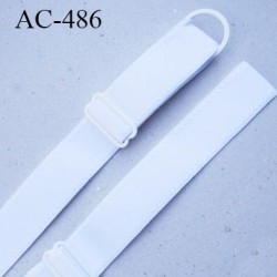Bretelle 16 mm lingerie SG couleur blanc très haut de gamme finition avec 1 barettes + 1 anneau prix a la pièce