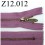 fermeture éclair longueur 12 cm couleur mauve non séparable zip métal