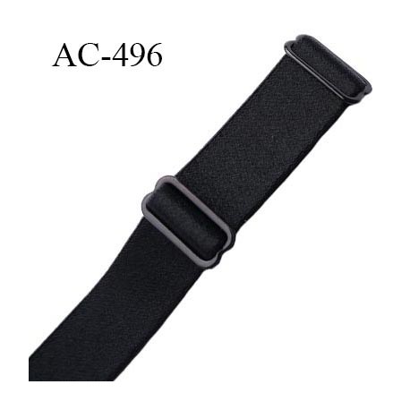 Bretelle 16 mm lingerie SG couleur noir brillant haut de gamme grande marque finition 2 barettes prix a la pièce