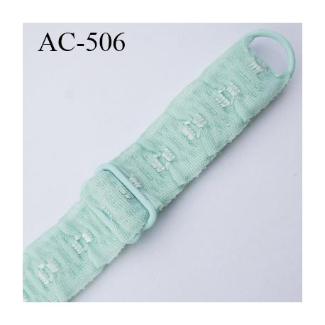 Bretelle 16 mm lingerie SG couleur vert très haut de gamme finition avec 1 barettes + 1 anneau prix a la pièce