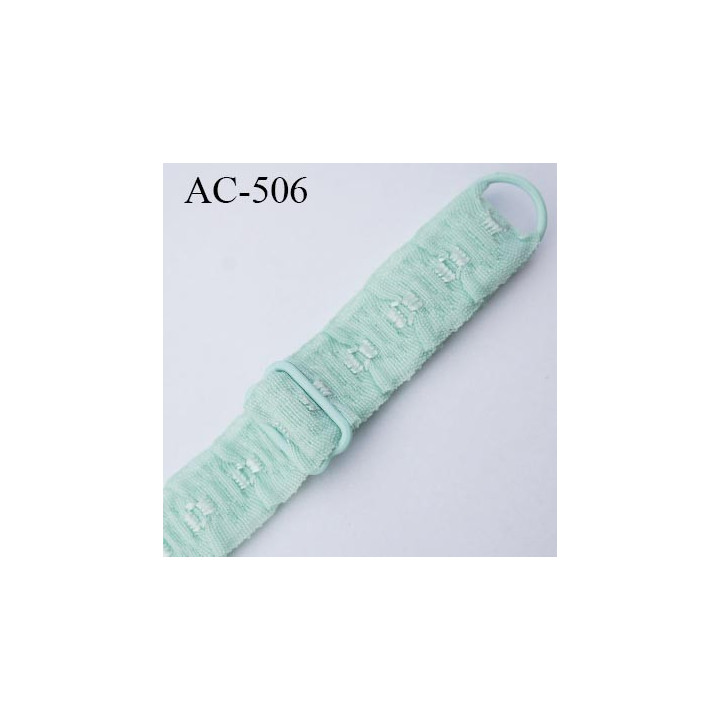 Bretelle 16 mm lingerie SG couleur vert très haut de gamme finition avec 1 barettes + 1 anneau prix a la pièce