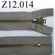 fermeture éclair longueur 12 cm couleur kaki non séparable zip métal
