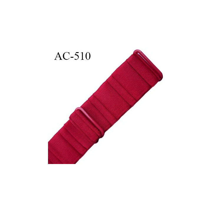 Bretelle 25 mm lingerie SG couleur rouge baiser cotelé haut de gamme grande marque  finition 2 barettes  prix a la pièce