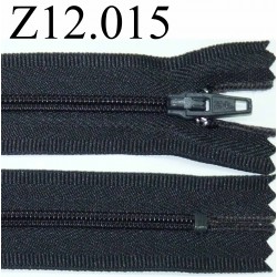 fermeture zip à glissière longueur 12 cm couleur bleu gris anthracite très foncé non séparable zip nylon