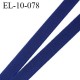 Elastique 10 mm lingerie SG couleur bleu légèrement satiné fabriqué France grande marque largeur 10 mm prix au mètre