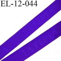 Elastique 12 mm lingerie SG couleur violet marqué la perla fabriqué France grande marque largeur 12 mm prix au mètre