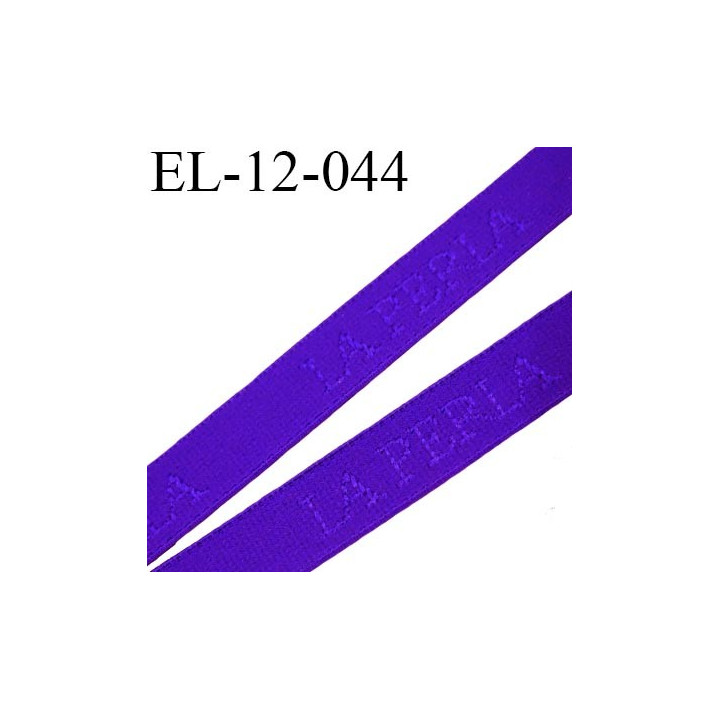 Elastique 12 mm lingerie SG couleur violet marqué la perla fabriqué France grande marque largeur 10 mm prix au mètre