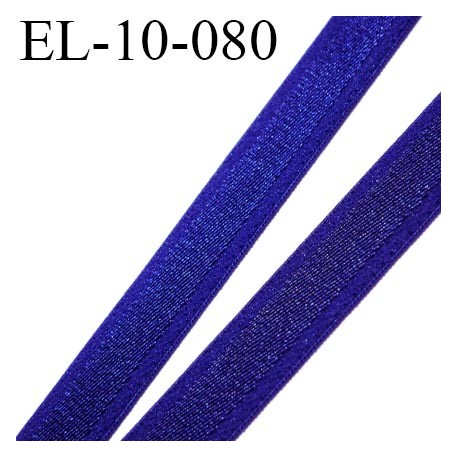 Elastique 10 mm lingerie SG couleur indigo cosmos brillant à l'intérieur superbe fabriqué France largeur 10 mm prix au mètre