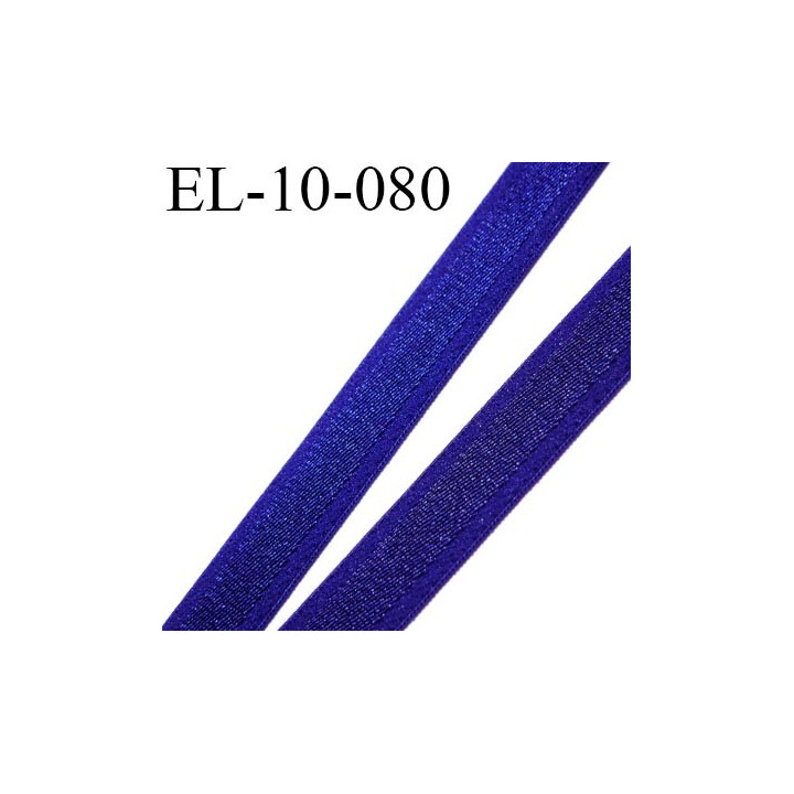 Elastique 10 mm lingerie SG couleur indigo cosmos brillant à l'intérieur superbe fabriqué France largeur 10 mm prix au mètre