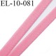Elastique 10 mm lingerie SG couleur rose coraillé style velours superbe fabriqué France largeur 10 mm prix au mètre