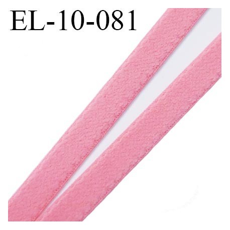 Elastique 10 mm lingerie SG couleur rose coraillé style velours superbe fabriqué France largeur 10 mm prix au mètre