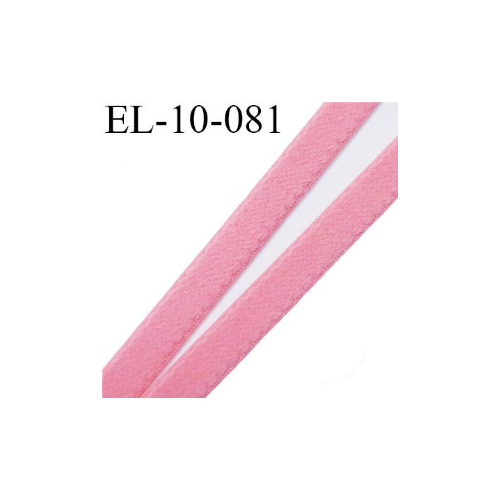 Elastique 10 mm lingerie SG couleur rose coraillé style velours superbe fabriqué France largeur 10 mm prix au mètre