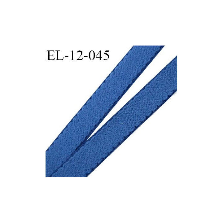 élastique lingerie 12 mm couleur bleu encre grande marque fabriqué en France style velours largeur 12 mm  prix au mètre