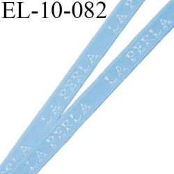 Elastique 10 mm lingerie SG couleur bleu marqué la perla fabriqué France grande marque largeur 10 mm prix au mètre