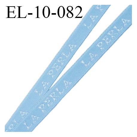 Elastique 10 mm lingerie SG couleur bleu marqué la perla fabriqué France grande marque largeur 10 mm prix au mètre