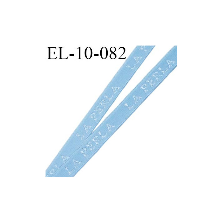 Elastique 10 mm lingerie SG couleur bleu marqué la perla fabriqué France grande marque largeur 10 mm prix au mètre