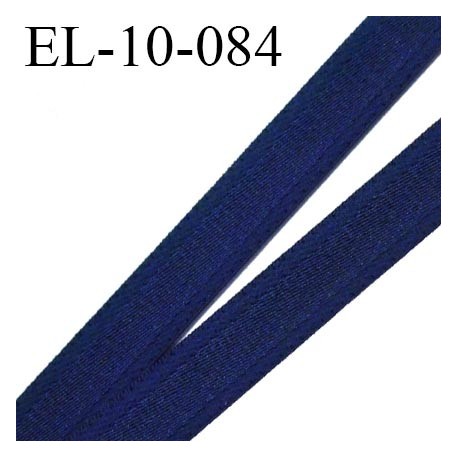 Elastique 10 mm lingerie SG couleur bleu perses satiné à l'intérieur superbe fabriqué France largeur 10 mm prix au mètre