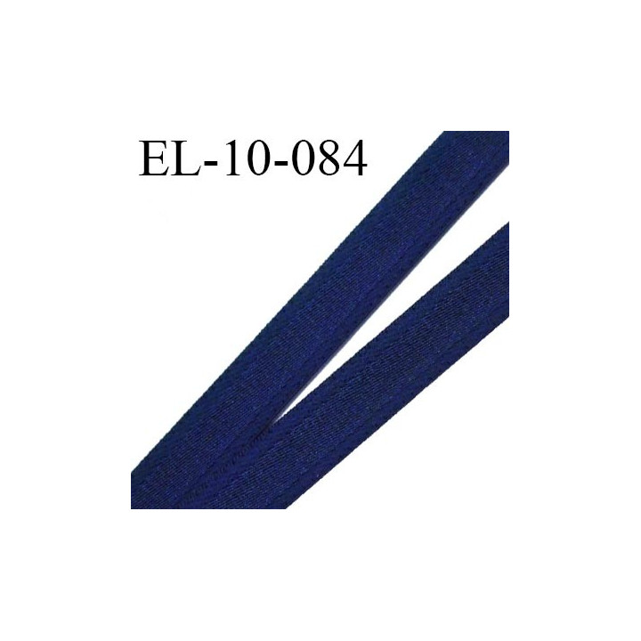 Elastique 10 mm lingerie SG couleur bleu perses satiné à l'intérieur superbe fabriqué France largeur 10 mm prix au mètre