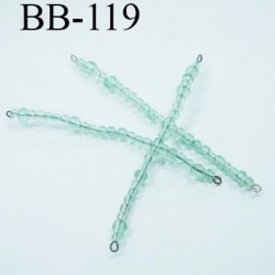 destockage perle biche de bère monté longueur 75 mm diamètre 4 mm couleur vert clair prix a la pièce