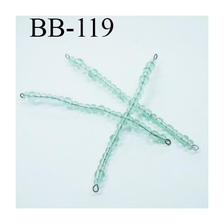 destockage perle biche de bère monté longueur 75 mm diamètre 4 mm couleur vert clair prix a la pièce