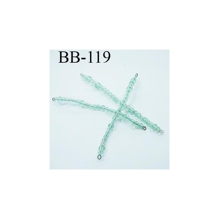 destockage perle  biche de bère  monté longueur 75 mm diamètre 4 mm  couleur vert clair prix a la pièce