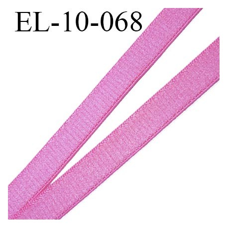 Elastique 10 mm plat lingerie couleur fraise brillant superbe très belle qualité haut de gamme prix au mètre