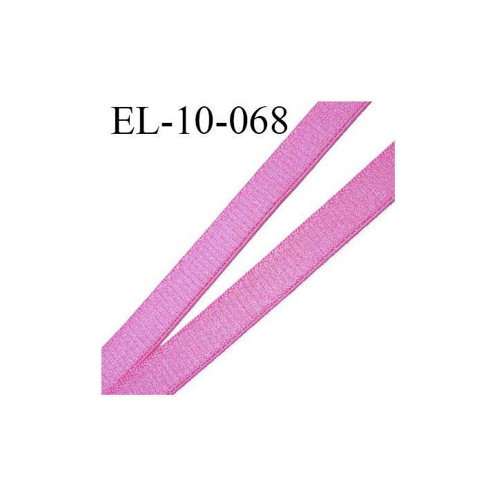 Elastique  10 mm plat lingerie couleur fraise brillant superbe  très belle qualité haut de gamme prix au mètre