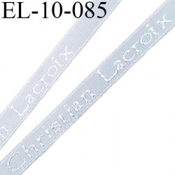élastique 10 mm lingerie de marque christian lacroix inscription en surpiquage couleur gris clair largeur 10 mm prix au mètre