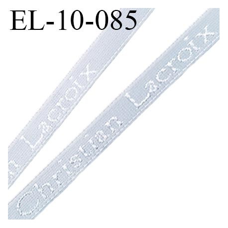 élastique 10 mm lingerie de marque christian lacroix inscription en surpiquage couleur gris clair largeur 10 mm prix au mètre