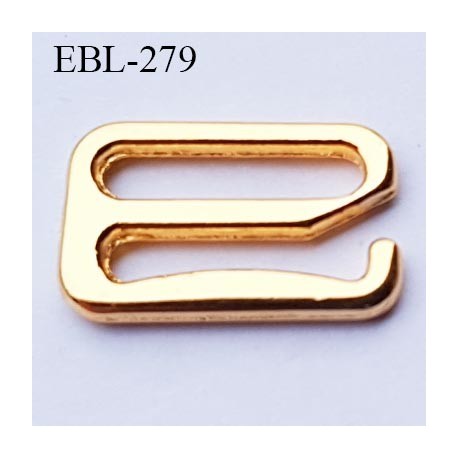 Crochet métal 12 mm couleur doré or largeur intérieur de passage de bretelle 12 mm haut de gamme