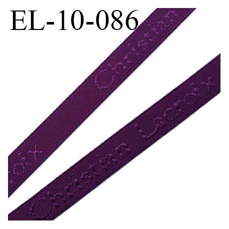 élastique 10 mm lingerie de marque christian lacroix inscription en surpiquage couleur cassis largeur 10 mm prix au mètre