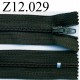 fermeture éclair longueur 12 cm couleur vert kaki foncé non séparable zip nylon