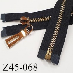 Fermeture zip à glissière en métal longueur 45 cm couleur noir séparable largeur 3.6 cm zip glissière largeur 7.5 mm